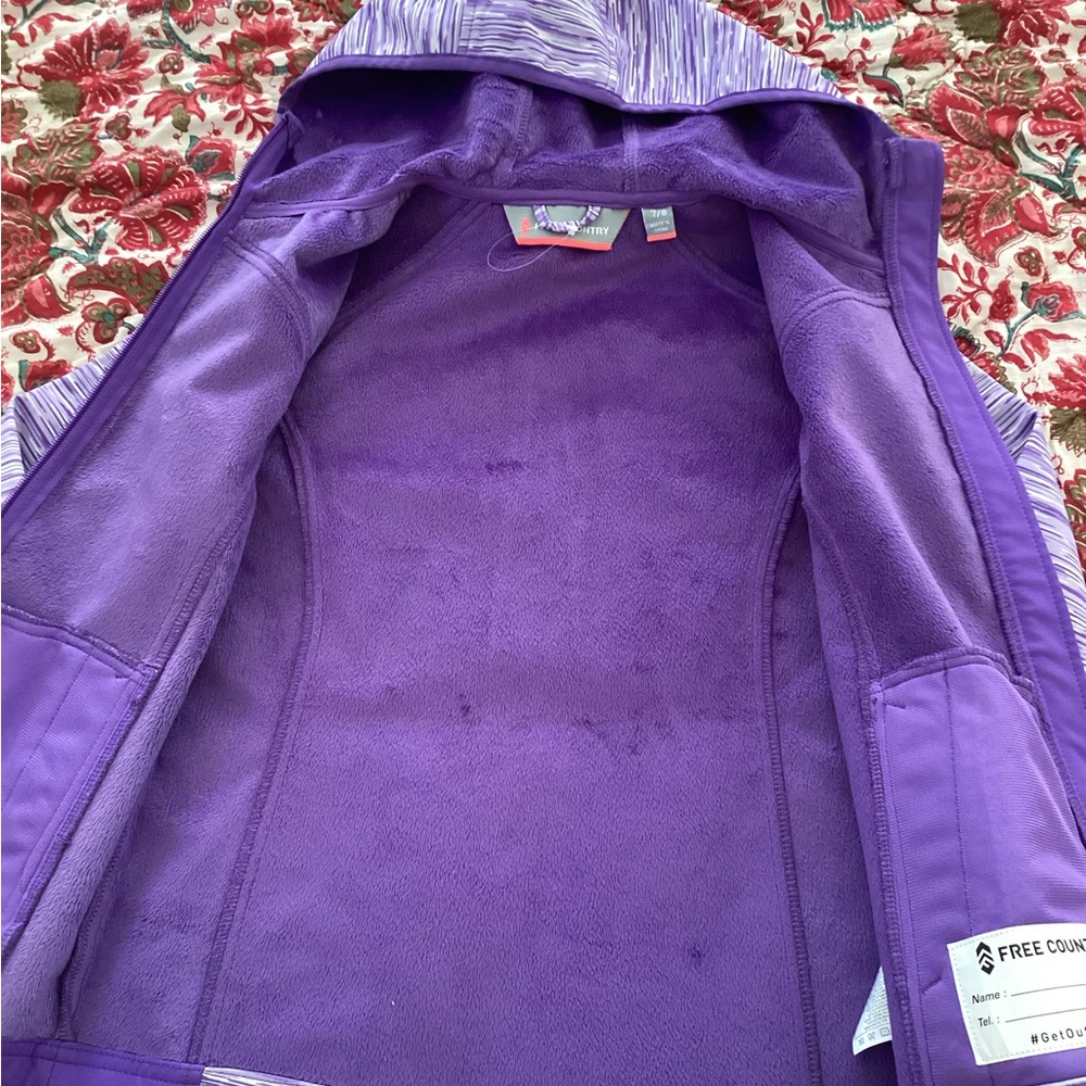 Free Country Purple Striped Kids Raincoat ( NWOT) - Picture 8 of 14